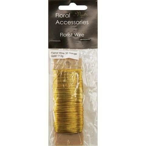 Florist Wire 30Gauge Gold 113G