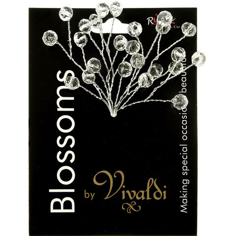 Acrylic 6 Stem Spray Faceted Crystal