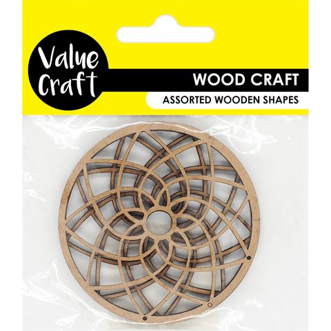 WOOD DREAM CATCHER 70MMX70MM NAT 2PC