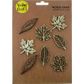WOODEN MDF LEAVES ASST STYLES NAT 8PC