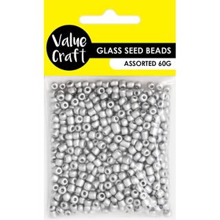 Beads Glass Seed Bead Silver 3.6Mm 60G