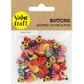BUTTON WOOD BUTTERFLY  ASST 20PC
