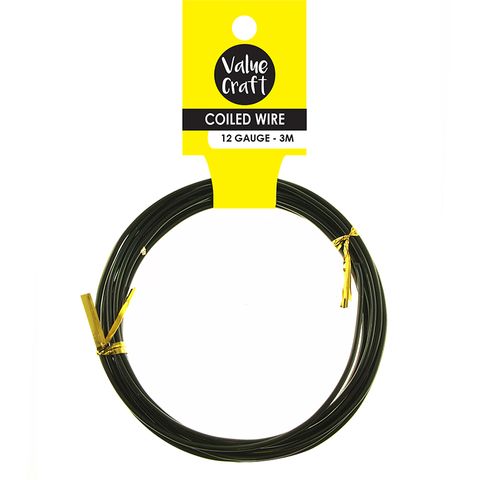 CRAFT WIRE 12G BLACK 3M