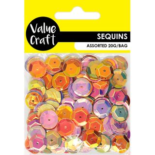 CRAFT SEQUINS 13MM HOLOGRAM ASST 20G