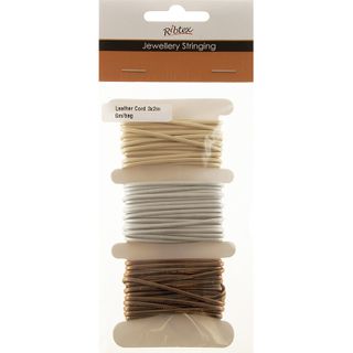 Jf Leather Cord 3X2M Nude-Slv-Bronze 6M