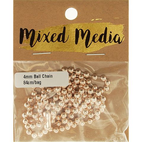 84CM LARGE BALL CHAIN W CLASP 4MM R. GD