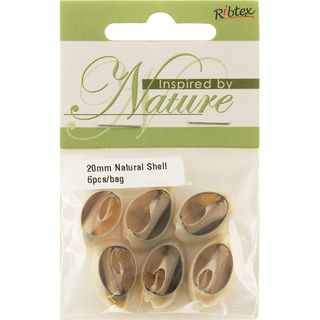 JF Shell 20mm Natural 6Pcs