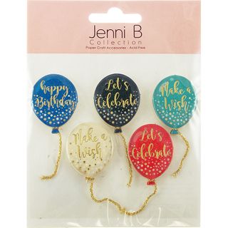 Celebration Theme Balloon Stickers 5 Pc