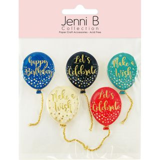Celebration Theme Balloon Stickers 5 Pc