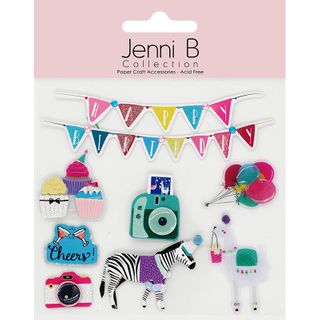 Jenni B Happy Bday Party Animals 9Pcs