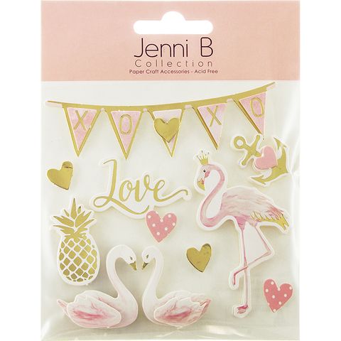 Jenni B Stickers Love Xoxo Banner 11Pcs