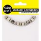 LARGE HOLE BEADS BLING METAL SLV 13PCS