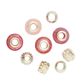 LARGE HOLE BEADS PINK 9PC
