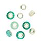 LARGE HOLE BEADS TURQUOISE 9PC