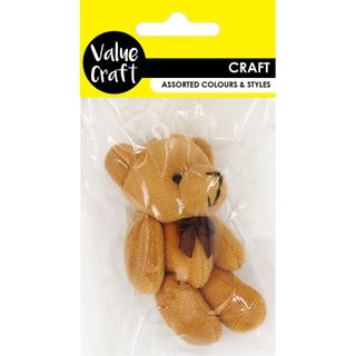 CRAFT TEDDY BEAR LIGHT BROWN 1PC