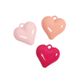 Charms Plastic Heart Pinks 3Pcs
