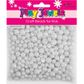 Bead Vp 8-12Mm Rnd Plast Pearl Wht 125G