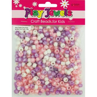 Bead Vp 6Mm Pony Ab Wht-Pink-Ppl 125G