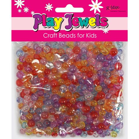 Bead Vp 8-10Mm Plastic Round Asst 125G