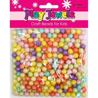 Bead Vp 9Mm Texture Rnd Pastel Asst 125G