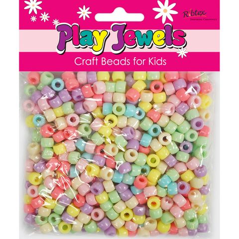 Bead Vp 6mm Pony Pastel Asst 125G