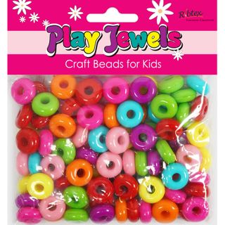 Bead Vp 16mm Dnut Bright Asst 125G