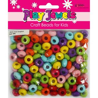 Bead Vp 14Mm Facet Dnut Bright Asst 125G