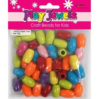 Bead Vp 23X14Mm Tube Asst 125G