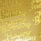 PEEL STICKER HAPPY BIRTHDAY GOLD 1PC