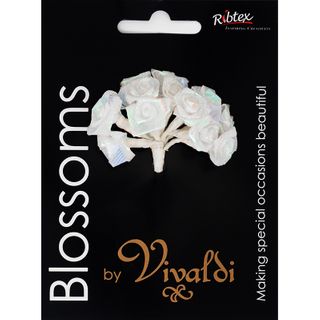 Rose Mini 12H White Ab Gltr