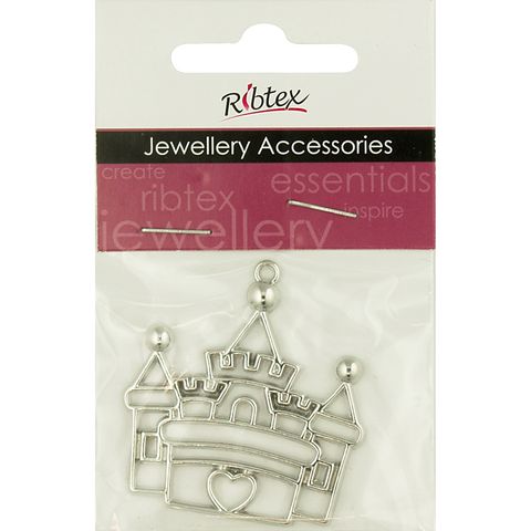 Charm - Laser Castle Silver 1Pc