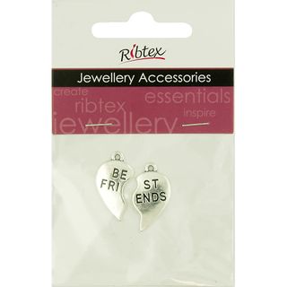 Charm - Laser Best Friends Silver 1Pc