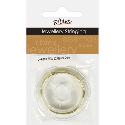 Designer Wire 32Gauge Gold 20m