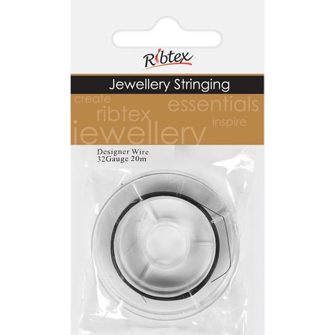 Designer Wire 32Gauge Black 20m