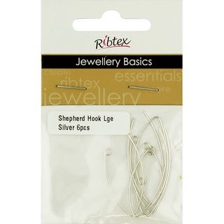 Ear Wires Large Silver 6Pcs