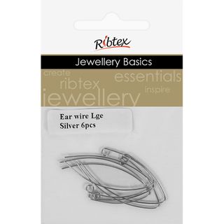 Ear Wires Large Silver 6Pcs
