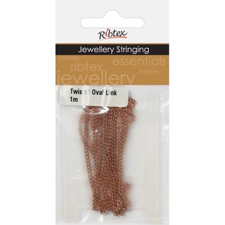 Chain Twist Oval Link 3x2mm Rose Gold 1m
