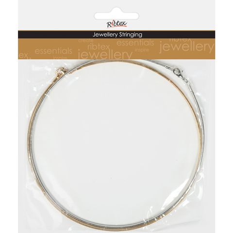 Double Necklace Ring Silver Gold 2Pcs