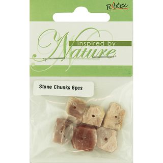 Stone Bead Chunk Sunstone 6Pcs