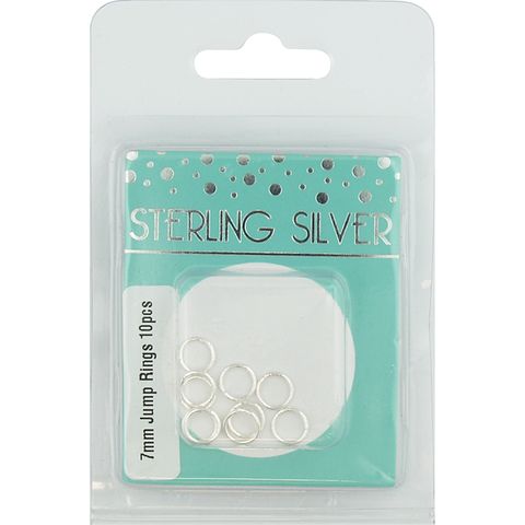 Sterling Silver 7mm Jump Rings 10Pcs