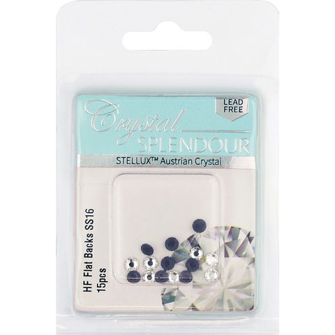 Stellux Hf Flat Backs Ss16 15Pc Crystal