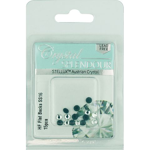 Stellux Hf Flat Backs Ss16 15Pc Crystal