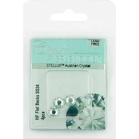 Stellux Hf Flat Backs Ss34 4Pcs Cry Ab