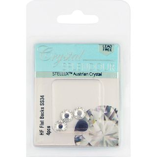 Stellux Hf Flat Backs Ss34 4Pc Cry Ab