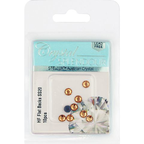 Stellux Hf Flat Backs Ss20 10Pc Lt Topaz