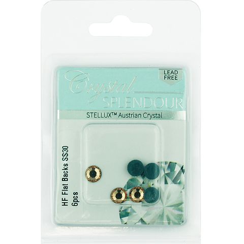 Stellux Hf Flat Backs Ss30 6Pc Lt Topaz