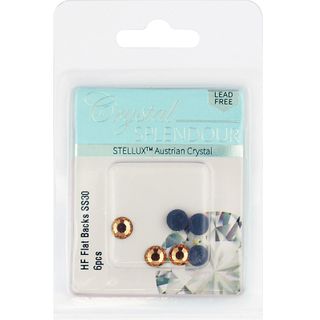 Stellux Hf Flat Backs Ss30 6Pc Lt Topaz