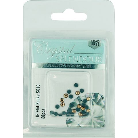 Stellux Hf Flat Backs Ss10 30Pc Lt Topaz