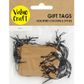 GIFT TAGS 5X4CM NATURAL 40PCS