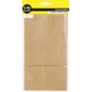 BAGS W GUSSET PAPER 21X12X8CM BROWN 10PC